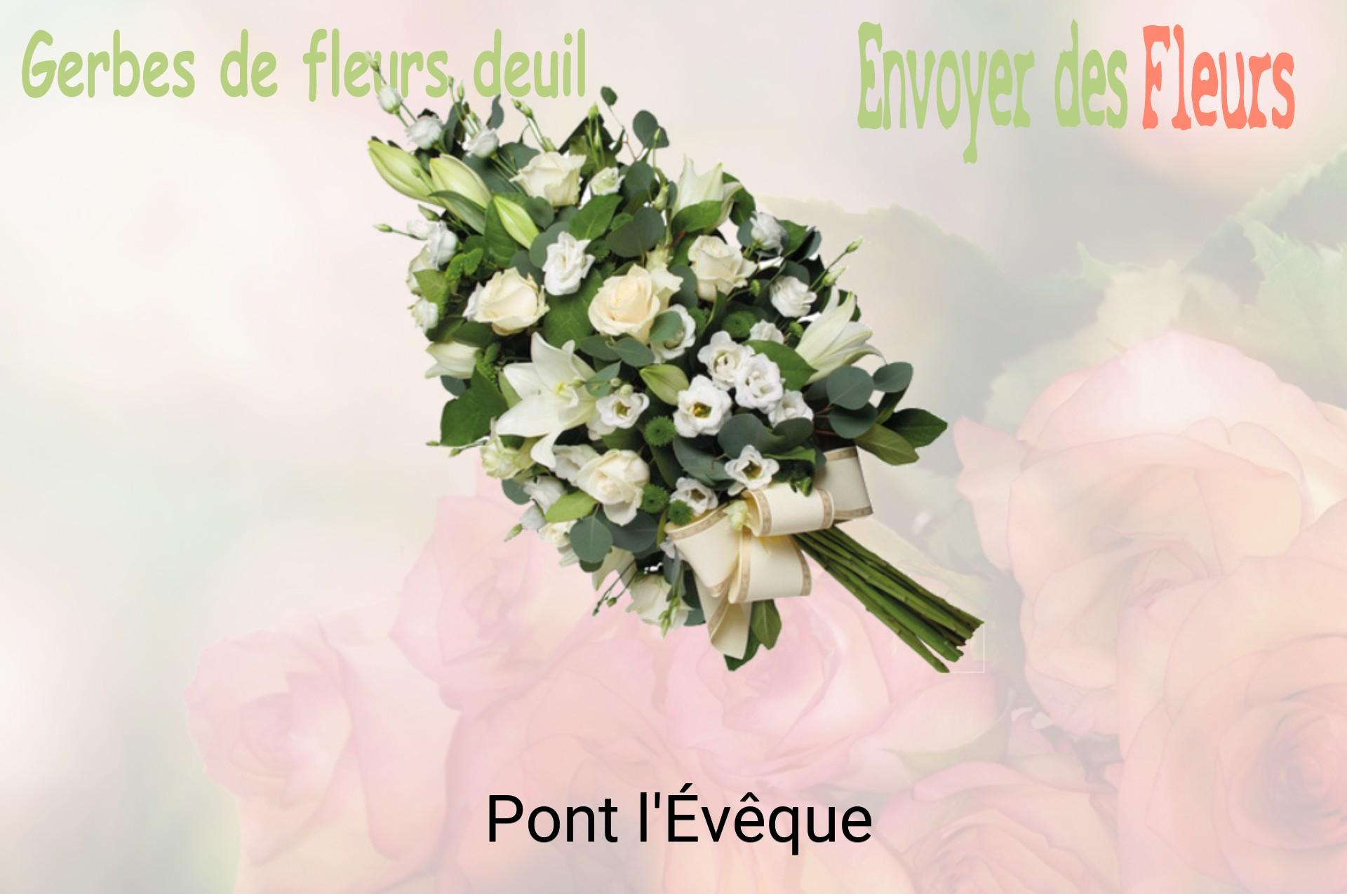 Gerbe de fleurs de deuil livrée à Pont-l'Évêque